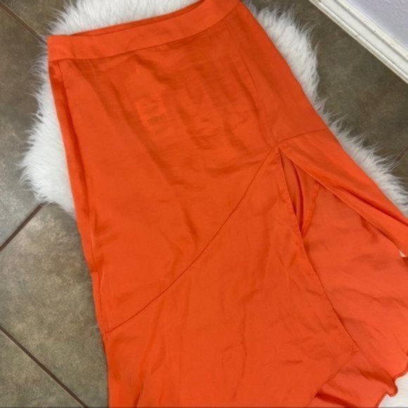 Free People Orange Asymmetrical Skirt - Picture 3 of 4